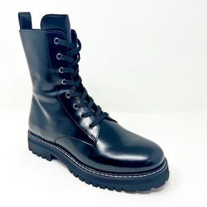Thursday Boot Womens Black Combat Handcrafted Leather